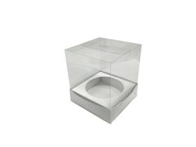 Caixa Para Panetone 13X13X15Cm Branco Kit 10Und - Embala Cristal