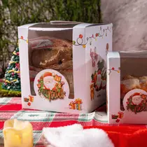 Caixa Para Panetone Com Visor Cidade Do Natal 5 Un Caixa Para Panetone Com Visor Cidade Do Natal 5 Un