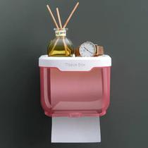 Caixa Para Papel Higienico De Gaveta De Banheiro Parede Rosa