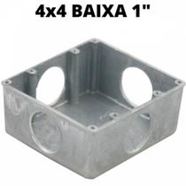 Caixa para piso aluminio 4x4 baixa x 1 polegada