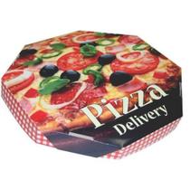 Caixa Para Pizza Oitavada 25Cm - Altura 3Cm - 100 Unid