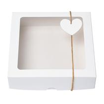 Caixa Para Presente Branca Doce 20x20x6 Tampa E Fundo 100 Un Caixa Para Presente Branca Doce 20x20x6 Tampa E Fundo 100 Un