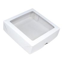 Caixa Para Presente Branca Visor 15x15x4 - 20 Un - Salvo Embalagens