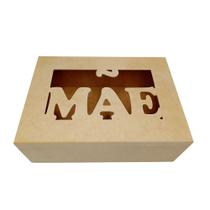 Caixa Para Presente Cestas Palavra Mãe Tampa Mdf Cru Decorar Caixa Para Presente Cestas Palavra Mãe Tampa Mdf Cru Decorar