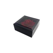 Caixa Para Presente Com Rosa Encantada Amor Lindo Vermelho