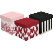 Caixa para Presente com Tampa 17X17X17CM PCT com 10