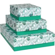 Caixa para Presente com Tampa Coleção Natureza MD 26X19,5X7,5 Sortida - Pacote com 16