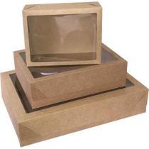 Caixa para Presente com Tampa KRAFT GD 35X25,5X7,5 C/VISOR PCT.C/10 Caixa para Presente com Tampa KRAFT GD 35X25,5X7,5 C/VISOR PCT.C/10