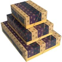 Caixa para Presente com Tampa Média 19X26X7,5CM Estampada com Elástico - Pacote com 16 Unidades Caixa para Presente com Tampa Média 19X26X7,5CM Estampada com Elástico - Pacote com 16 Unidades