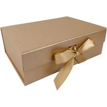 Caixa para Presente com Tampa Rigida DOBR. Ouro 33X25X12CM Caixa para Presente com Tampa Rigida DOBR. Ouro 33X25X12CM