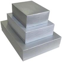 Caixa para Presente com Tampa Viena GD (25,5X35X7,5)PRATA Caixa para Presente com Tampa Viena GD (25,5X35X7,5)PRATA