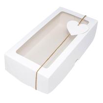Caixa Para Presente Doce Bombom 22x10x4 Papel Branca 60 Un Caixa Para Presente Doce Bombom 22x10x4 Papel Branca 60 Un