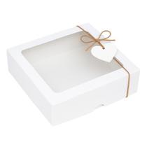 Caixa Para Presente Doces Trufas Visor19x15x6 Branco 50 Un Caixa Para Presente Doces Trufas Visor19x15x6 Branco 50 Un