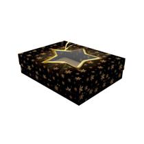Caixa Para Presente Estrela Com Visor 7CmX22CmX28,5Cm
