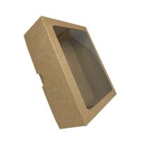 Caixa Para Presente Kraft Com Visor - 14x11x5 - 10 Unidades Caixa Para Presente Kraft Com Visor - 14x11x5 - 10 Unidades