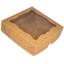 Caixa Para Presente Kraft Visor 15x15x4 Clássica 20 Unidades