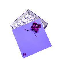 Caixa para Presente Lilás com Laço 30x30cm