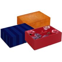 Caixa para Presente Retangular Realce 25X17X8,5CM Sortido Pacote com 10