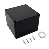 Caixa para Projeto Elétrico LeMotech em ABS 12 x 12 x 9 cm Preta Caixa para Projeto Elétrico LeMotech em ABS 12 x 12 x 9 cm Preta