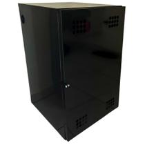 Caixa para Segurança de Gás P/ 1 Botijão - Porta Furada Preto