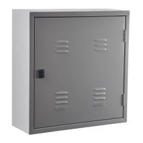 Caixa Para Telefone Embutir Cinza Em Aço Cemar 200x200x135 Mm
