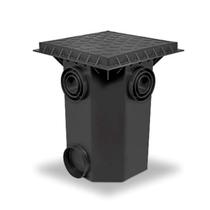 Caixa Passagem 350x350x44,5cm 22L com Tampa Cega - Para Rede de Esgoto, Água e Cabos - Roma