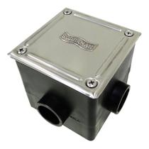 Caixa Passagem Para Refletor De Piscina Tampa Inox Sodramar