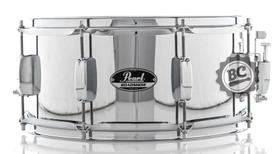 Caixa Pearl Roadshow Steel Shell 14x6,5 em Aço com Aros Triple Flange e 8 Afinações