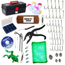 Caixa Pescaria Completa Barato Vários Itens + Isca Massa Caixa Pescaria Completa Barato Vários Itens + Isca Massa