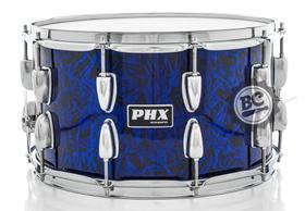 Caixa PHX Music Instrumentos Blue Onix 14x8 com 10 Afinações e Casco em Basswood Ballad Snare