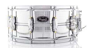 Caixa Pinguim Ice Snare 14x6,5 PCM71 Alumínio Cromado com buchas em Brass e aros PowerHoop Caixa Pinguim Ice Snare 14x6,5 PCM71 Alumínio Cromado com buchas em Brass e aros PowerHoop