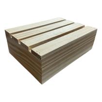 Caixa Pinus Articulada Ripada 23x16x06 cm