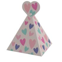 CAIXA PIRÂMIDE 8x8x8cm AMOR EM CORES PCT C/ 10 UN. - IDEIA CAIXA PIRÂMIDE 8x8x8cm AMOR EM CORES PCT C/ 10 UN. - IDEIA