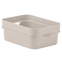 Caixa Plástica 2L Organizadora Multiuso OU Cube Bege Caixa Plástica 2L Organizadora Multiuso OU Cube Bege