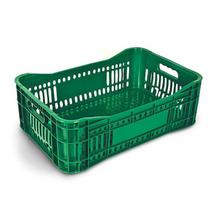 Caixa plastica agricola vazada 56x36x18cm verde - CASTELLMAQ