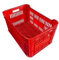 Caixa Plástica Agrícola Vermelha Multiuso Organizadora - Taiferplastic