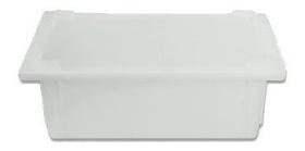 Caixa Plástica Branca Para Açogue C/ Tampa Supercron 4,5 Lts Caixa Plástica Branca Para Açogue C/ Tampa Supercron 4,5 Lts
