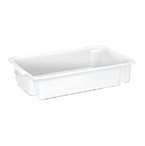 Caixa Plástica Empilhavel Branca Sem Tampa 9l 0410 Pleion