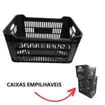Caixa Plastica grande reforçada organizadora hortifruti mercado compra feira