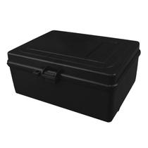 Caixa Plástica Hermética Wireless Para Poste Pequena Multiuso - Preta - 20cm x16cm x 8 cm