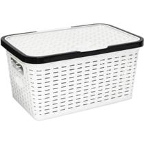 Caixa plastica multiuso bicolor 25l preto/branco (s) monte libano unidade Caixa plastica multiuso bicolor 25l preto/branco (s) monte libano unidade