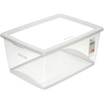 Caixa Plástica Multiuso Cristal 60L com Trava - 63X41X30,5CM