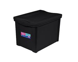 Caixa Plastica Multiuso Preto 30L 30,5X30X42,5 Alto
