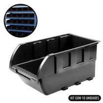 Caixa Plástica N5 Preta Porta Componentes Prática Kit 10 Peças 5P MARCON Caixa Plástica N5 Preta Porta Componentes Prática Kit 10 Peças 5P MARCON