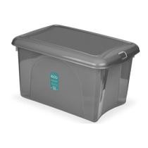 Caixa Plastica Organizadora 16,6 Litros - Plasvale Eco Cinza Caixa Plastica Organizadora 16,6 Litros - Plasvale Eco Cinza