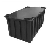 Caixa Plástica Organizadora 180L Com Tampa - Preta