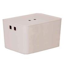 Caixa Plástica Organizadora 18L com Tampa Creme Caixa Plástica Organizadora 18L com Tampa Creme