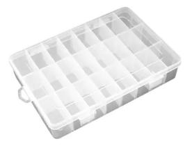 Caixa Plástica Organizadora 24 Divisórias 19X12,5X3,3Cm