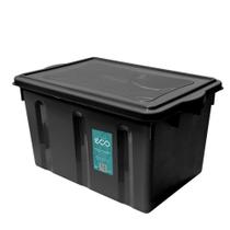 Caixa Plástica Organizadora Grande 38 Litros - Plasvale Eco Preto
