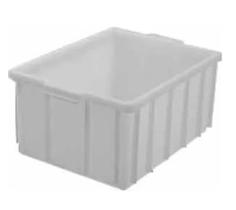 Caixa Plástica Organizadora Média 26 Litros 22,5x35x50 Branca